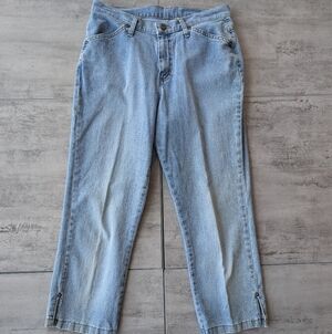 Vintage Riders High Rise Light Wash Women's Cropped Ankle Jeans Size 10